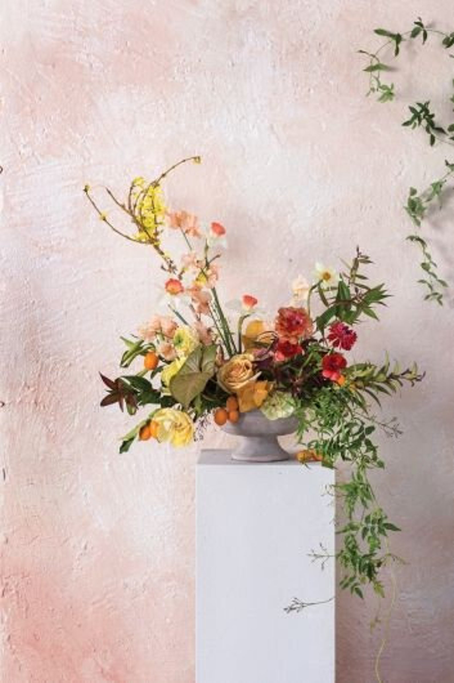 Whitewashed Ceramic Compote Bowl Boho Wedding Centerpiece Winnie