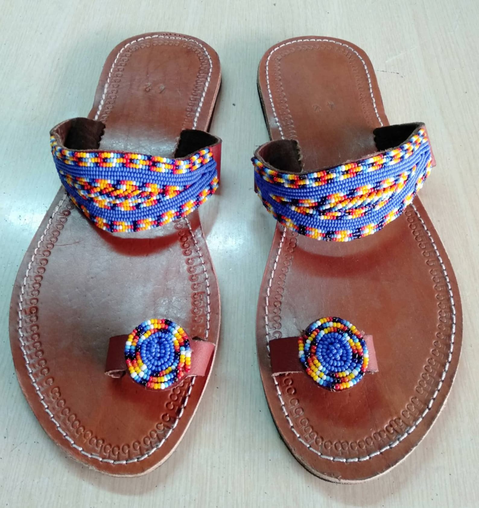Pretty beaded sandals masaai sandals leather sandals women Etsy