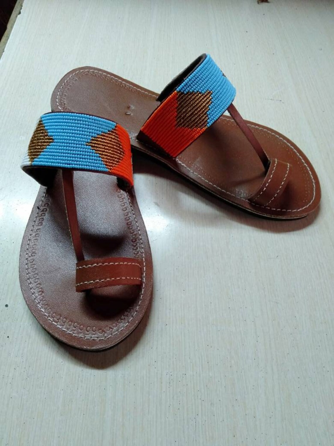 Africa Beaded Men's Sandals Kenya Sandals Masaai Etsy