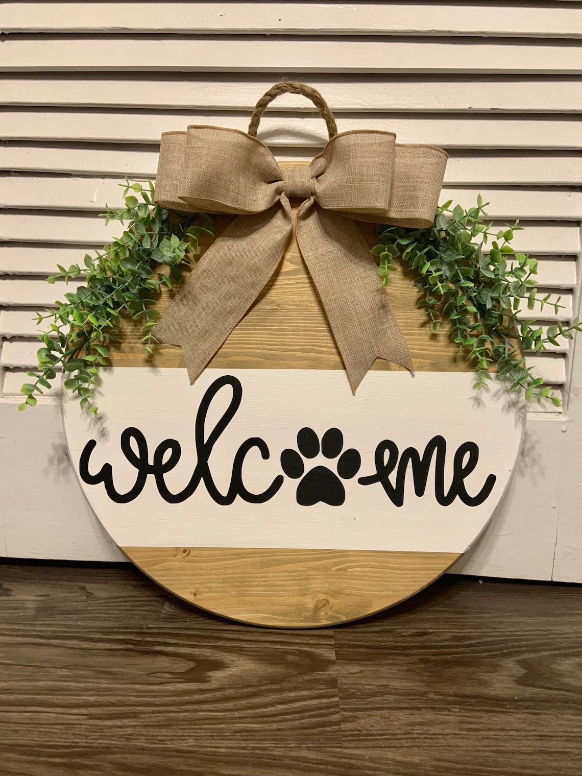 Paw Print Hanger Front Door Decor Etsy