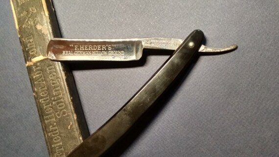 FRIEDR. HERDER ABR. SOHN 77 Square 西洋剃刀 Friedr Herder Abr Sohn #77 Solingen Germany Straight Razor