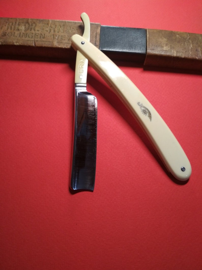 Ern Protector Razor ERN Crown & Sword Straight Razor Germany - Etsy