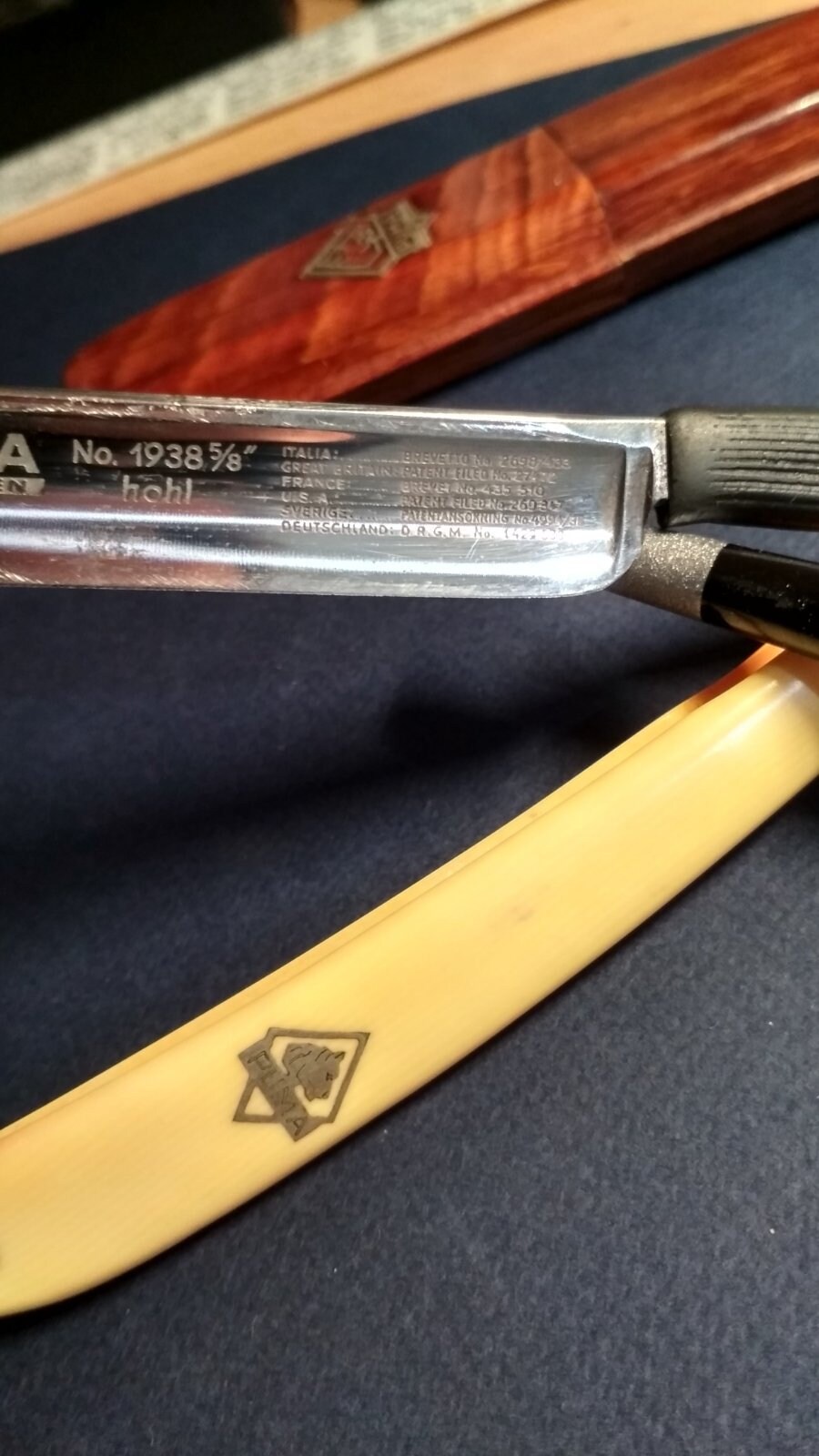 Vintage Puma 1938 5/8 Hohl Yellow Handle Straight Razor - Etsy