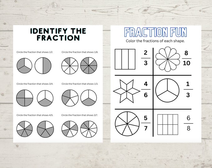 Printable Fraction Bars - Etsy