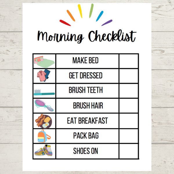 Morning Checklist print out
