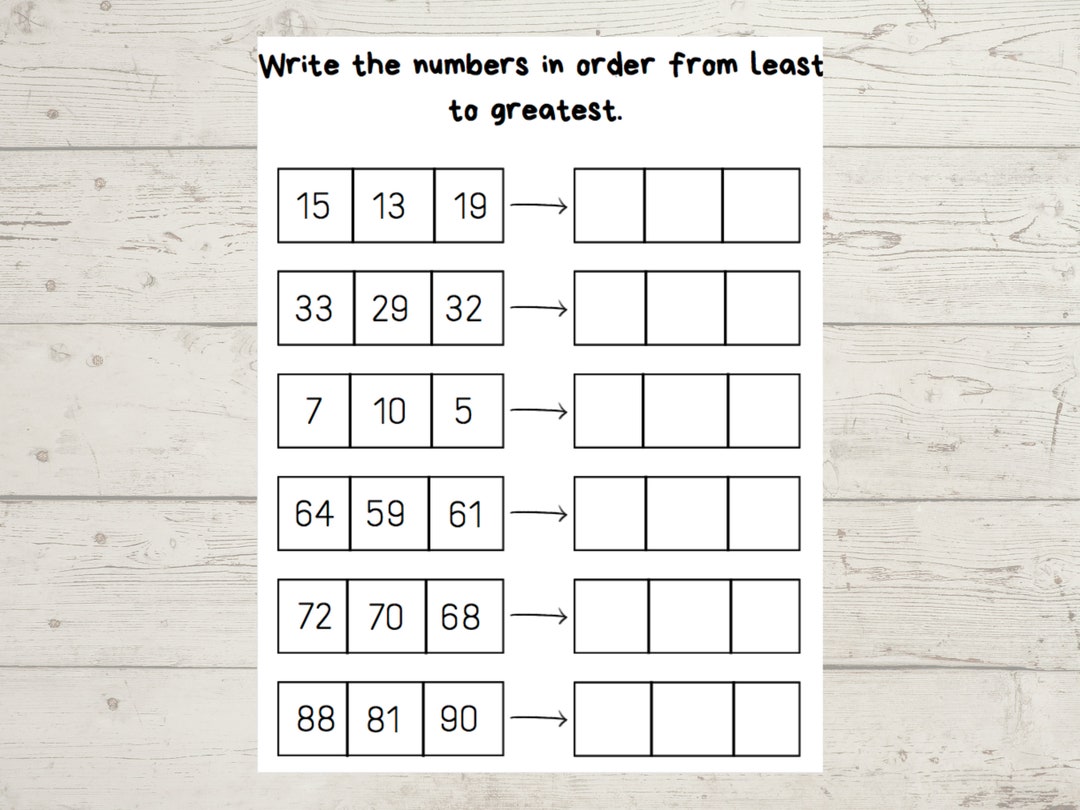 ordering-numbers-worksheet-etsy