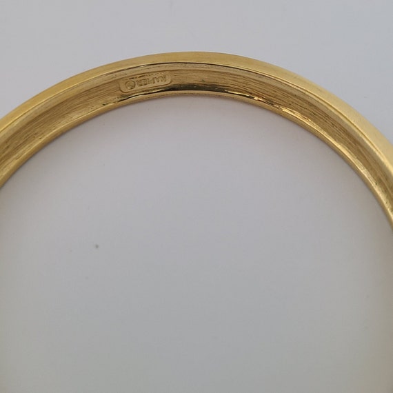 Vintage Napier Bangle Bracelet Textured Goldtone - image 2