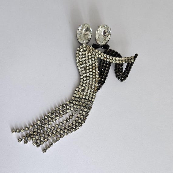 Butler&Wilson ダンスをする男女　ブローチ ビンテージ Vintage Butler & Wilson Dancing Couple Brooch: Art Deco Flapper