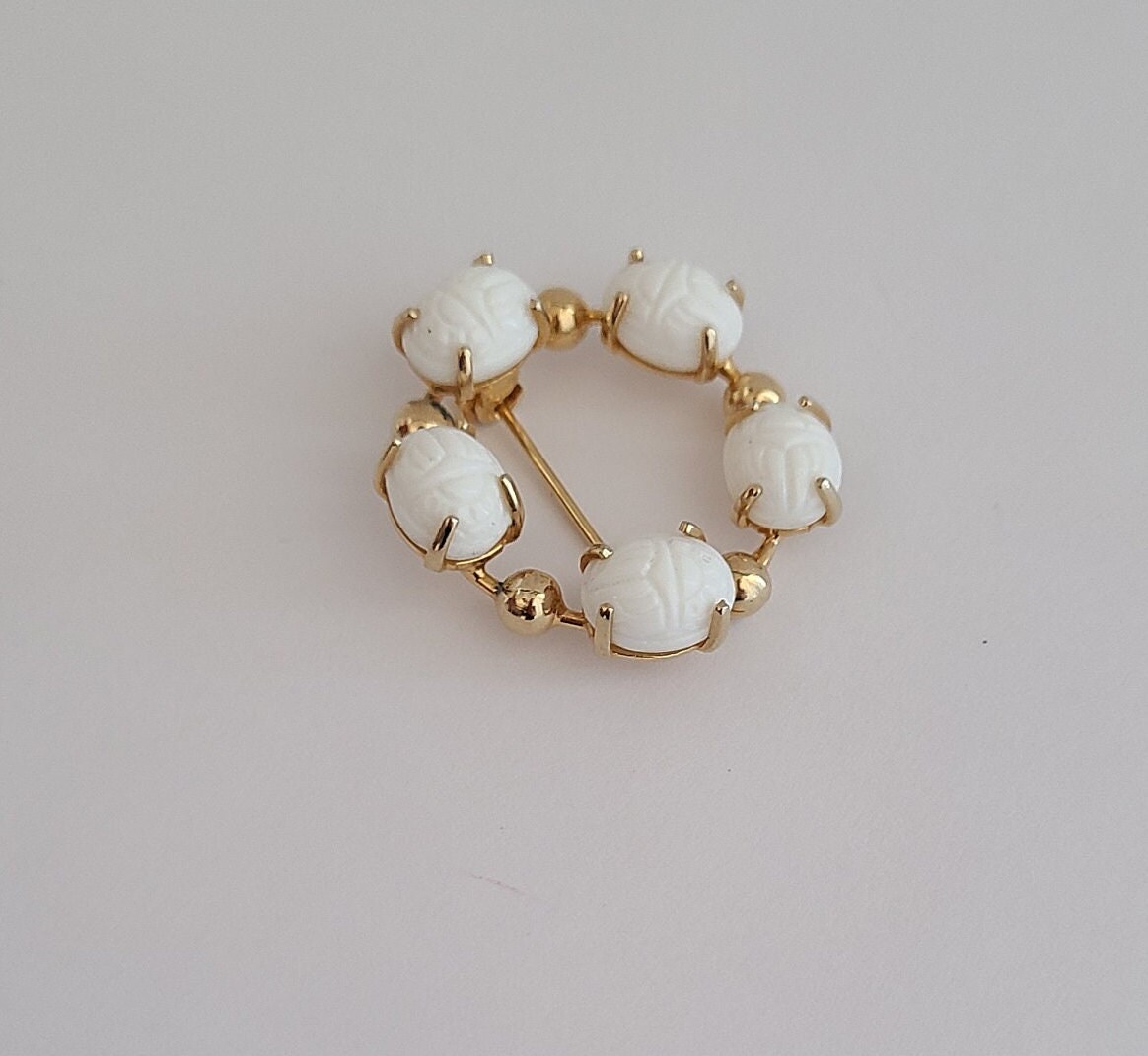 Broche style vintage scarabée égyptien antique, Acier inoxydable