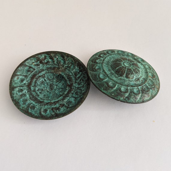 Vintage Earrings Pierced/Stud Roman Greek Shield … - image 3