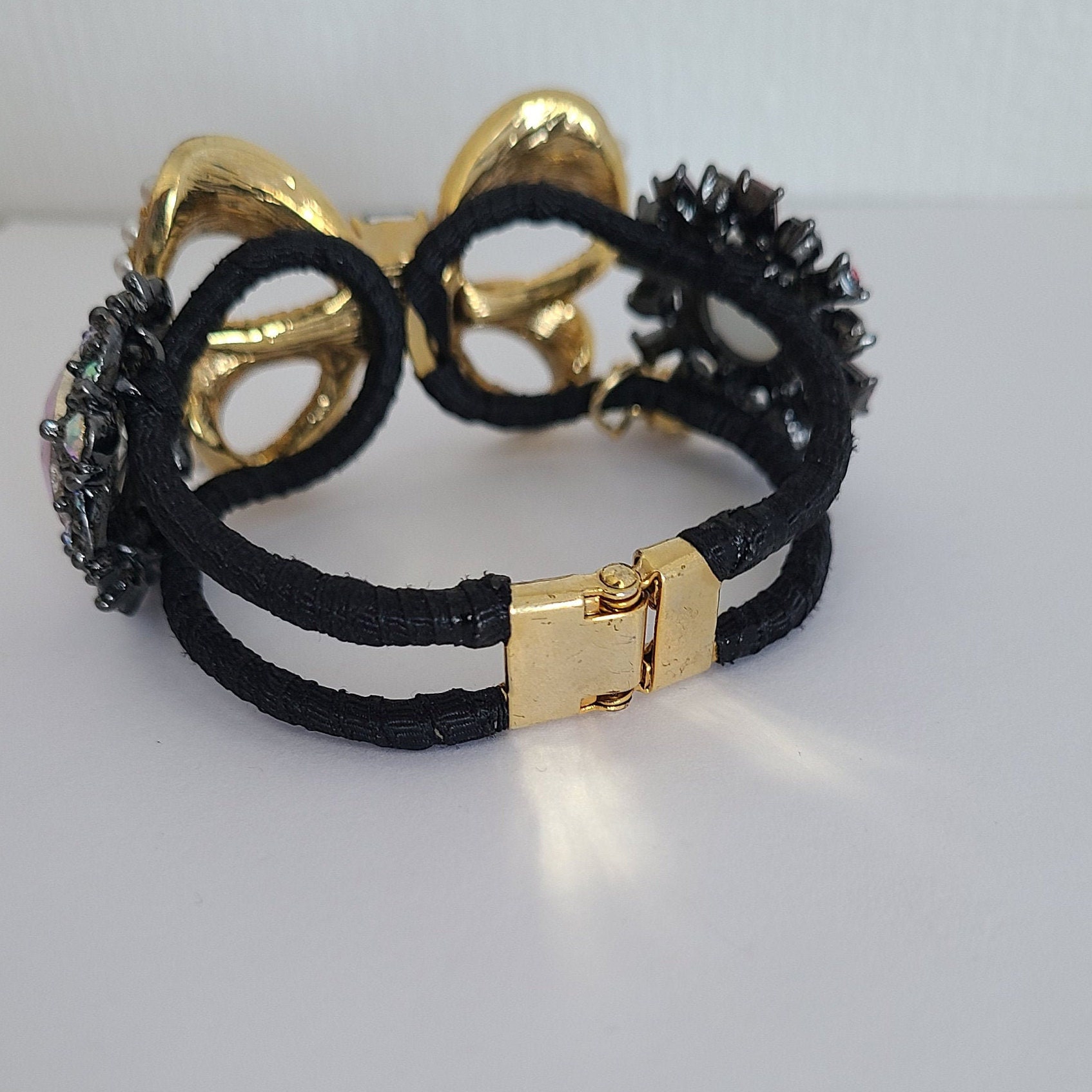 Retired Betsey Johnson Cuff Bracelet Intricate Bow With 