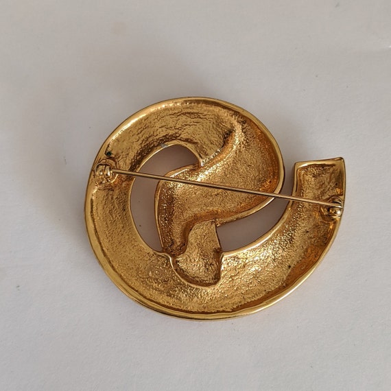 Vintage Avon Brooch "Artist Dimensions" Modern Go… - image 5