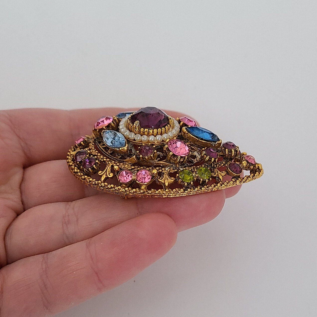 ヴィンテージブローチ フロレンツァ ビクトリアンリバイバル マルチ