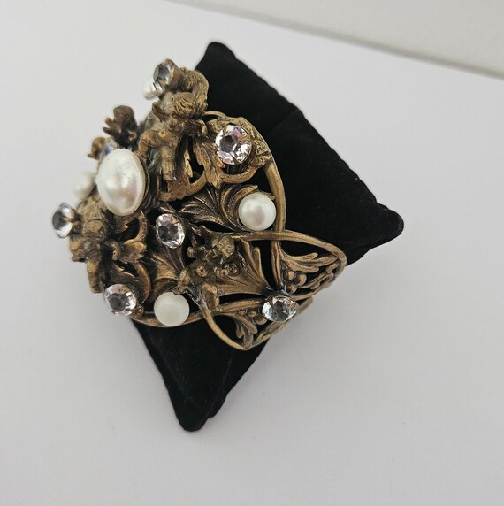 Rare Vintage Joseff Of Hollywood Bracelet Ornate … - image 3