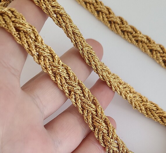 Exquisite Vintage MONET Set Textured Rope Goldton… - image 5