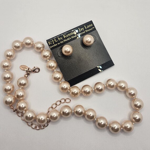 Vintage KJL Kenneth Jay Lane Pink Glass Pearl Set: Individually