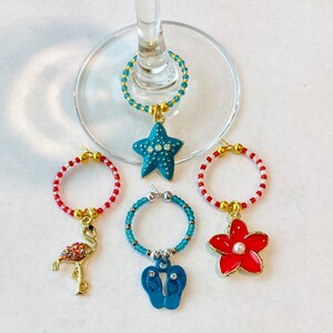 CHRISTMAS IN JULY wine charms