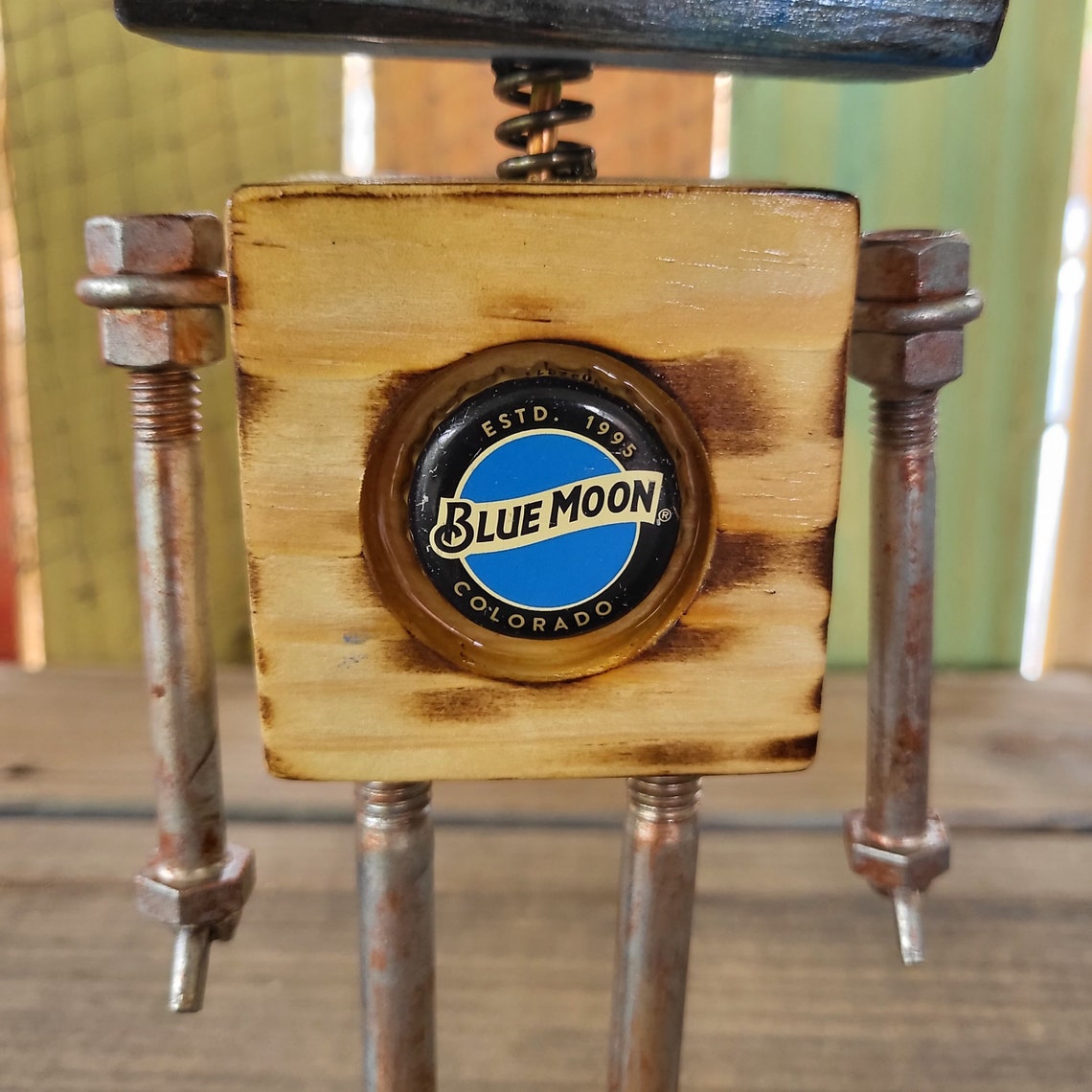 Rustic Beer Robot Steampunk Robot Beer Robot Bar Robot Etsy