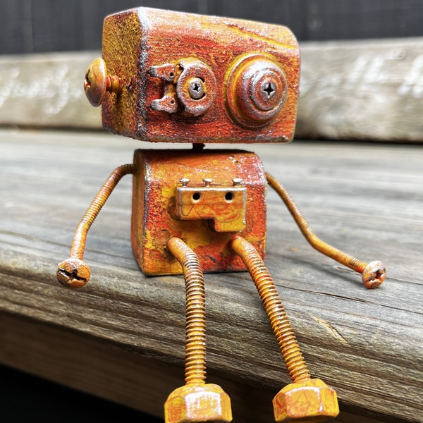 Rustic Robot | Steampunk Robot | Space Robot | Old Robot | Girl/Man Gift | Whimsical Robot | Rustic Decor |