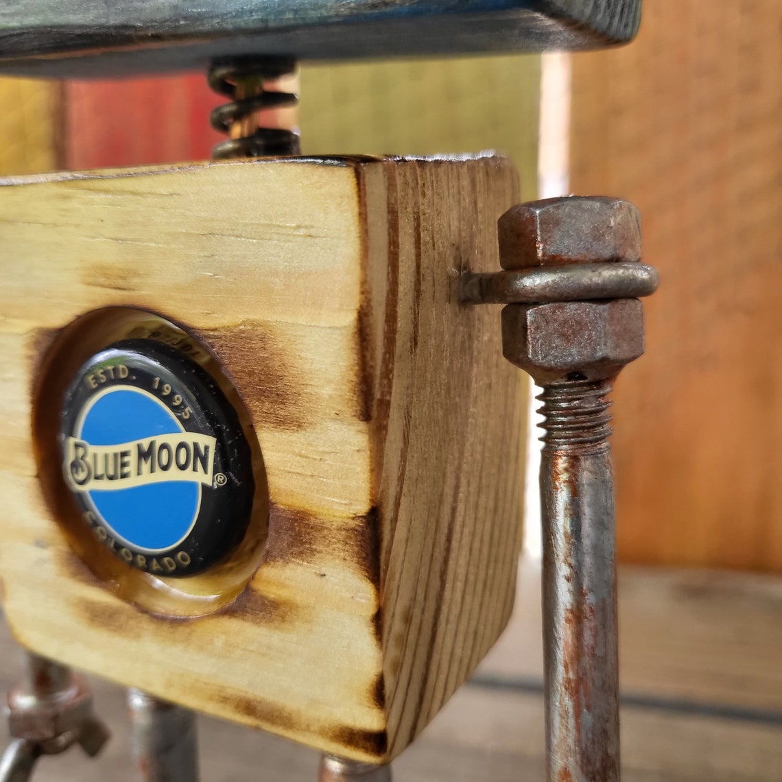Rustic Beer Robot Steampunk Robot Beer Robot Bar Robot Etsy