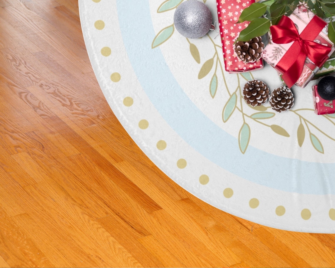 Blue And White Christmas Tree Skirt 