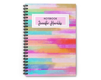 Personalized Spiral Notebook, Personalized Gifts for Women, Travelers Notebook, To Do Notebook, Writing Notebook, Cute Notebook, Diary