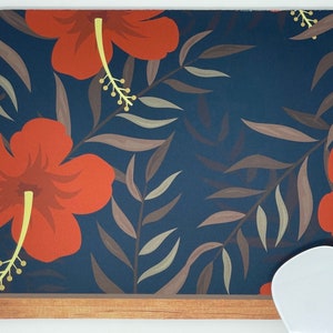 Decorative Mouse Pad - Decorative mouse pad - Hibiscus - Non-slip Rubber mousepad - 4mm