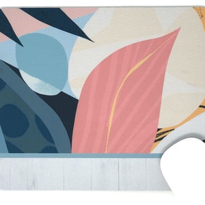 Decorative Mouse Pad - Floral and White Wood - Non-slip Rubber mousepad - 4mm