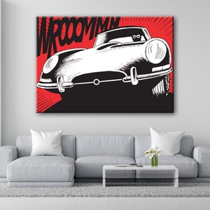 Diabolik Jaguar E Type. Poster, Quadro, Tela o Carta fotografica, Canvas, Photographic paper.
