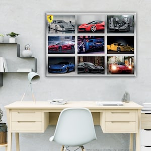 Ferrari, eccellenza auto italiane. Scegli il tuo Poster o Quadro su Tela o Carta fotografica, Canvas, Photographic paper.