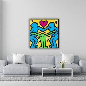 Keith Haring Pop Art ispiration. Poster, Quadro, Tela o Carta fotografica, Canvas, Photographic paper.