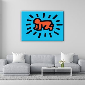 Keith Haring Pop Art Radiant Baby. Scegli il tuo Poster, Quadro su Tela o Carta fotografica. Canvas, Photographic paper.