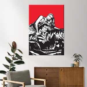 Diabolik e Eva kant sul divano. Scegli il tuo Poster o Quadro su Tela o Carta fotografica, Canvas, Photographic paper.