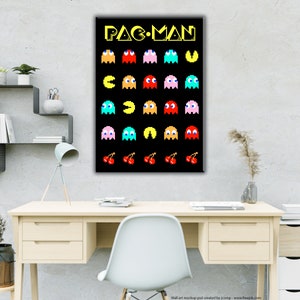 Pacman anni 80. Scegli il tuo Poster, Quadro su Tela o Carta fotografica. Canvas, Photographic paper.