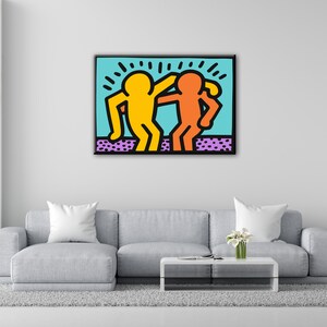 Keith Haring Pop Art best buddies. Scegli il tuo Poster, Quadro su Tela o Carta fotografica. Canvas, Photographic paper.