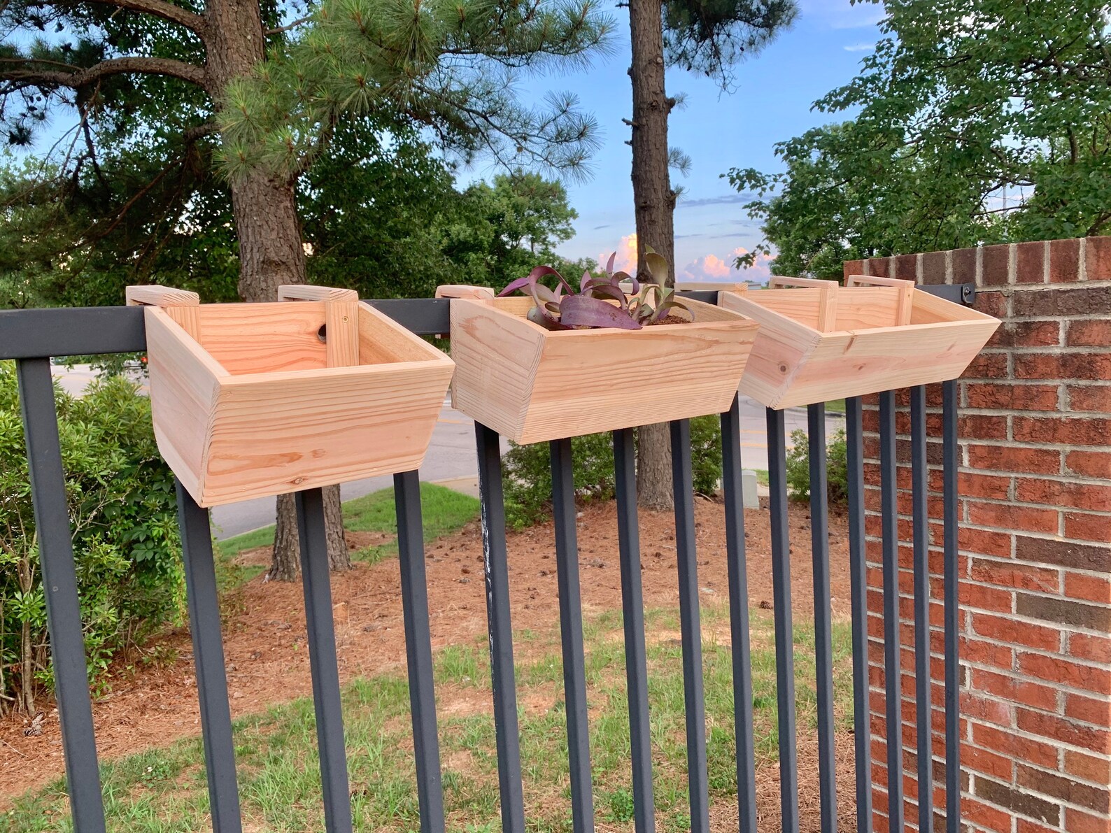 Deck rail planter herb garden Etsy