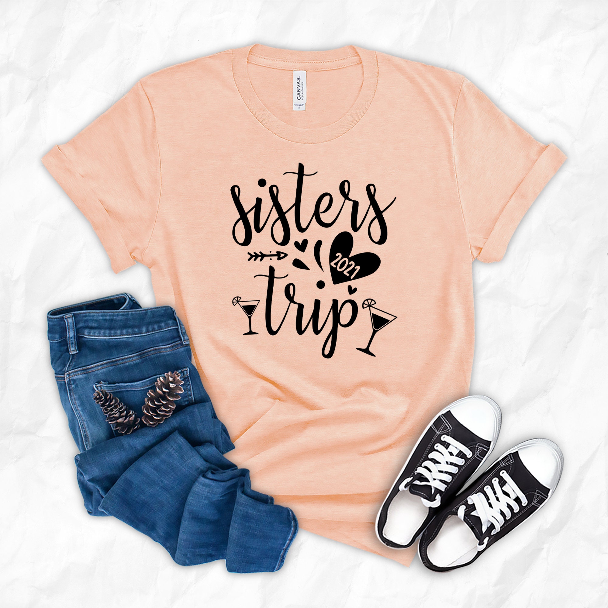 Sisters Trip 2021 Tshirt Summer Vacation Camping Tshirt Etsy