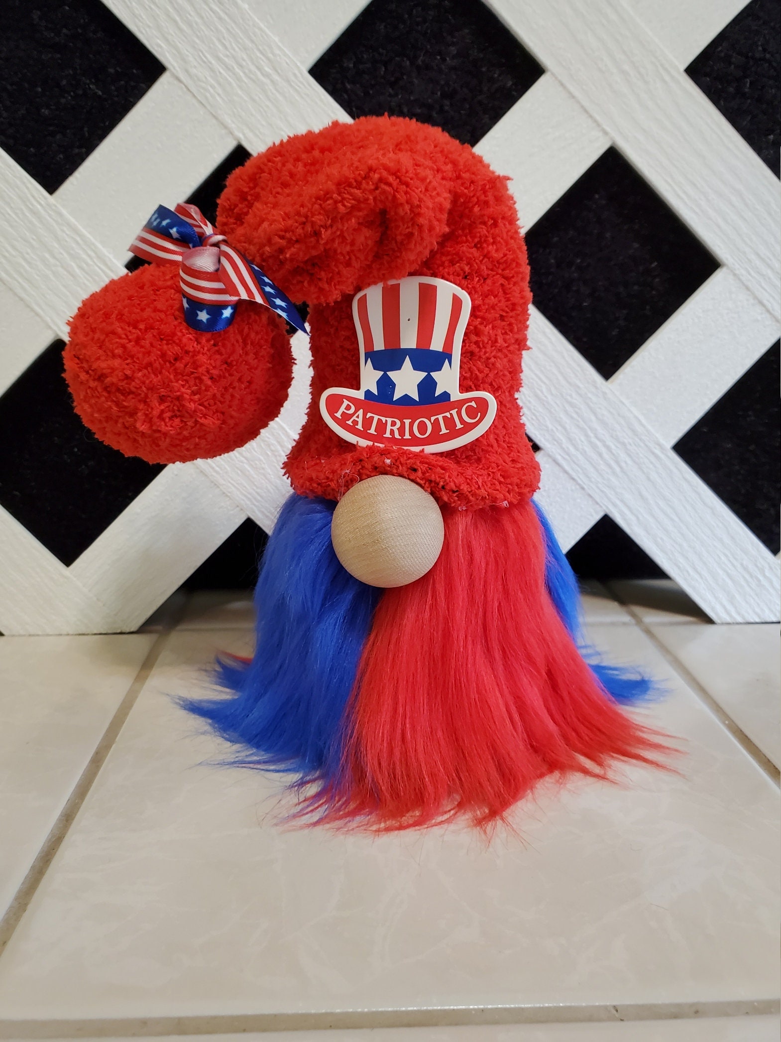 Gnome Gnomes Labor Day Gnomes Patriotic Gnomes Sock Etsy