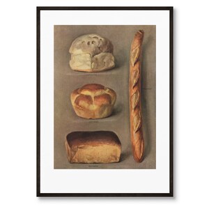 Types of freshly baked bread 2 – illustration from The Grocer&#39;s Encyclopedia • printable wall art