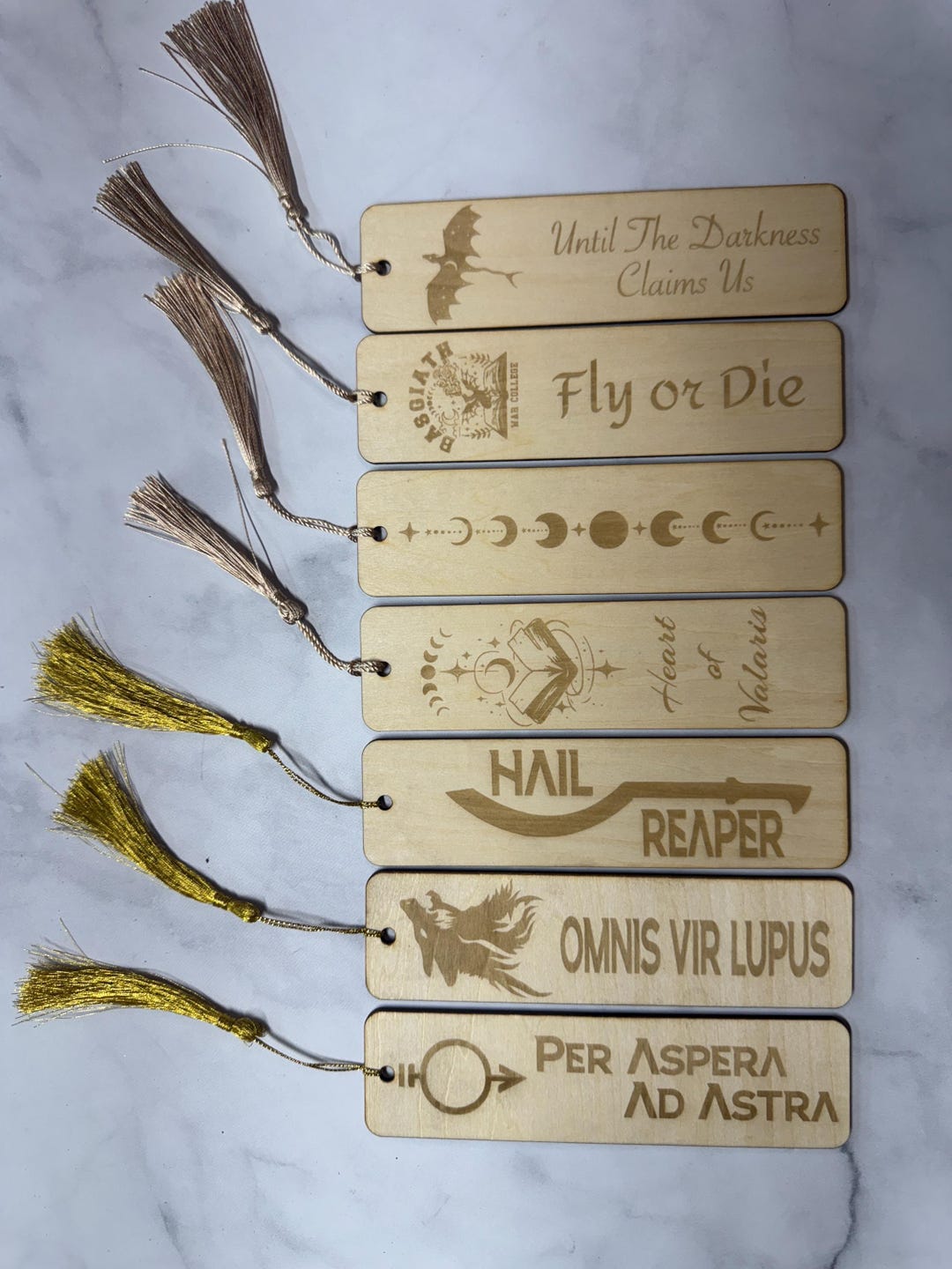Red Rising, ACOTAR, Empyrean Wooden Bookmarks - Etsy