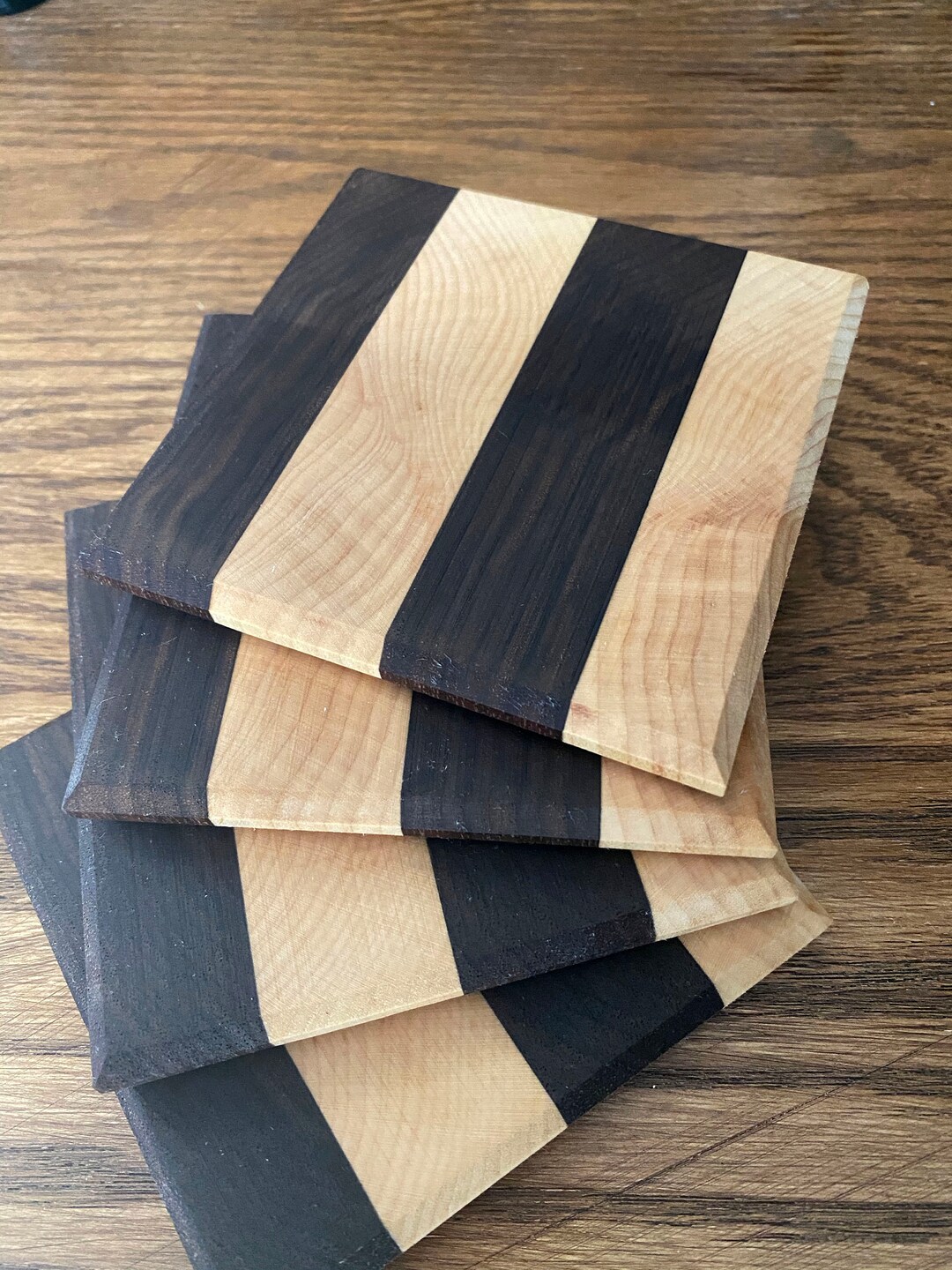 Hardwood Coasters set of 4 Etsy