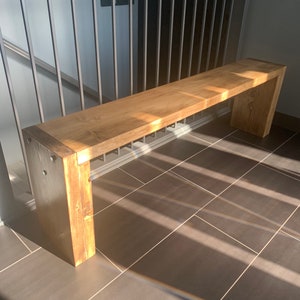 Modern Rustic Wooden Bench Bedroom Bench Entryway Bench image 4