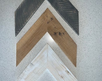 Reclaimed Wood Chevron Arrow Wall Art - Set of Three