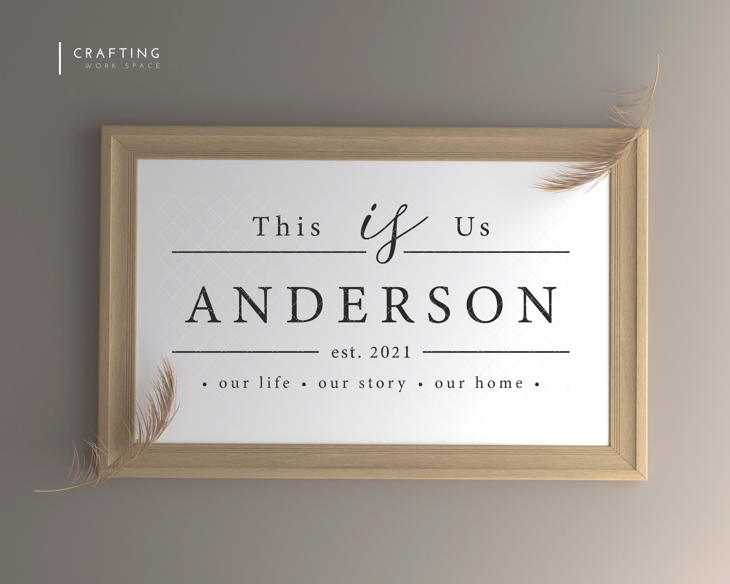 This is Us Family Name Sign SVG Farmhouse Sign SVG Etsy