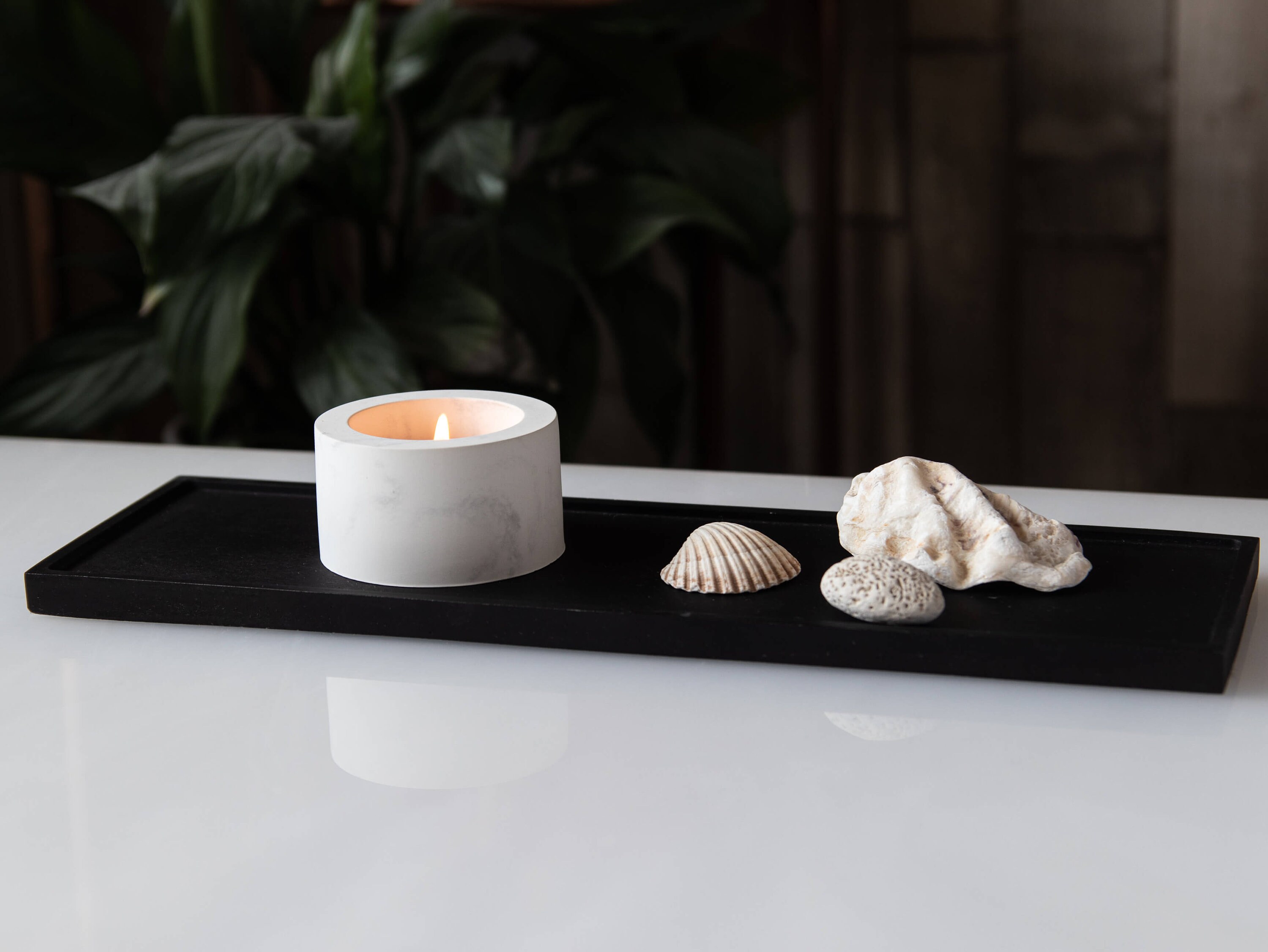 Black Rectangular Decorative Tray Concrete Tray Modern Etsy UK