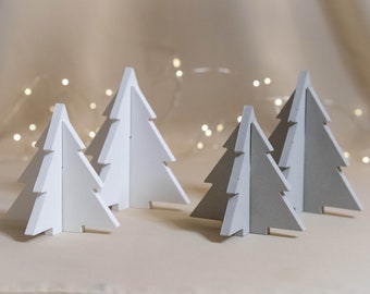 Set of 2 Concrete Christmas Trees | Christmas Tree Ornaments | Christmas Décor | Christmas Decorations | Concrete Christmas Trees
