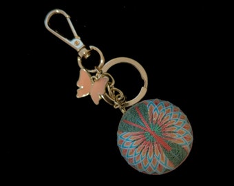 Temari Ball "Butterfly" Key chain｜Bag charm