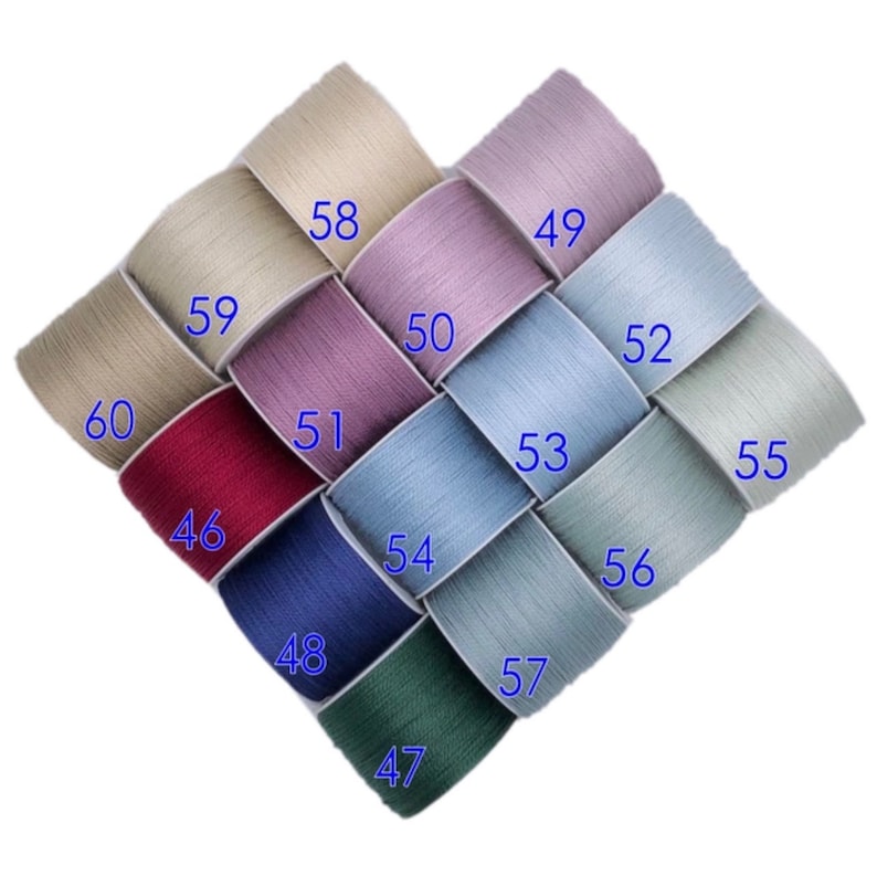 Temari Studio 100% cotton thread for temari balls, embroidery, crochet, knitting, cross-stitch. 100m/roll or 20m/card. 75 colours available. image 3