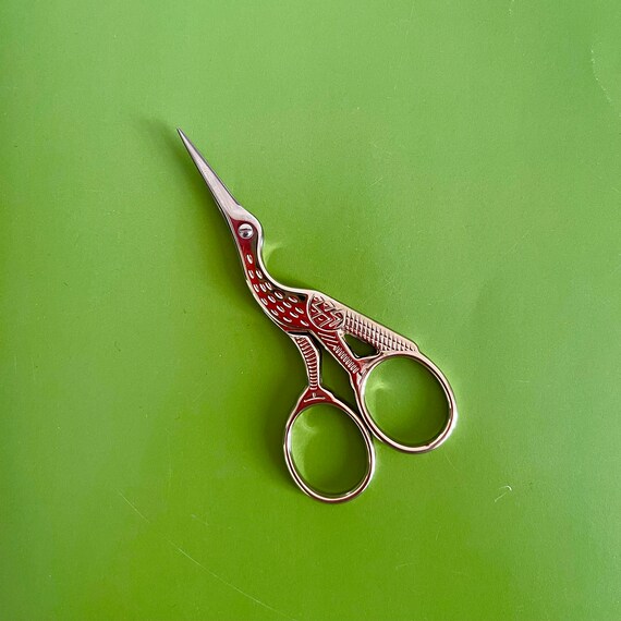 Stainless Steel Gold Crane/bird Scissors for Embroidery and Sewing