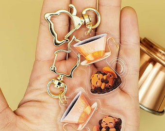 Tsubame Cat Keychain | Specialty Coffee Dripper Charm - double sided coffee charms